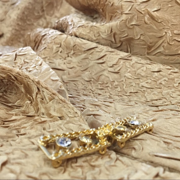 Vintage RIBKOFF Gold Blazer textured evening crystals - Picture 11 of 16